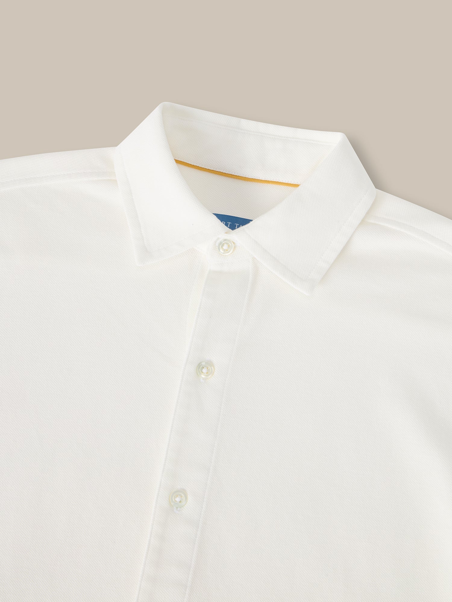 Robert Talbott Foster polo cotone bianco manica lunga