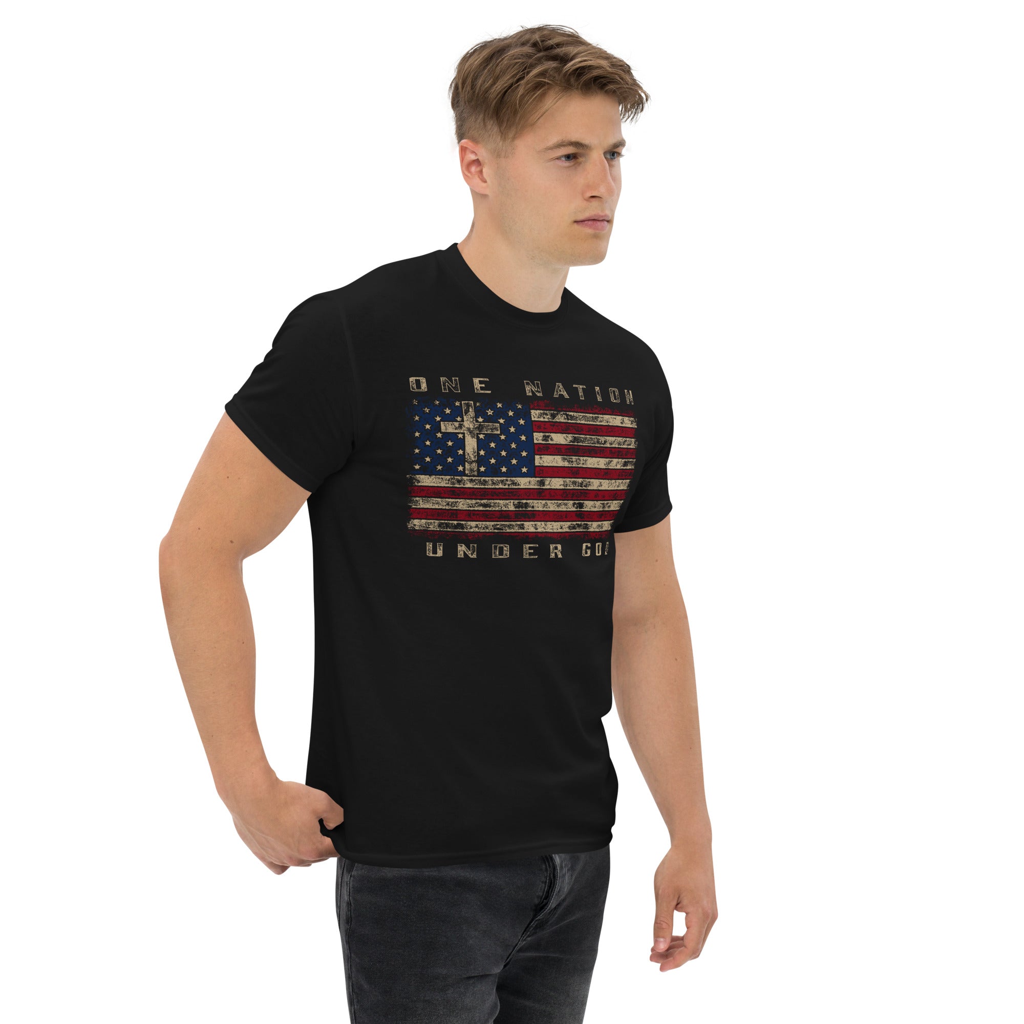 7.62 Design One Nation Under God T-Shirt Nero Cotone