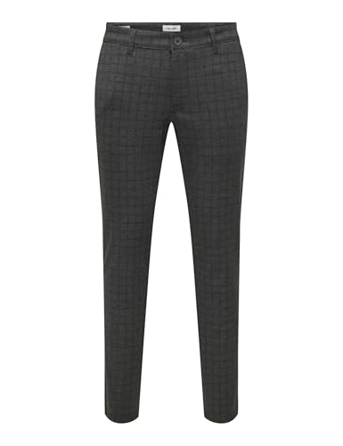Only & Sons Onsmark Check 020922 pantaloni uomo grigio 32W/32L