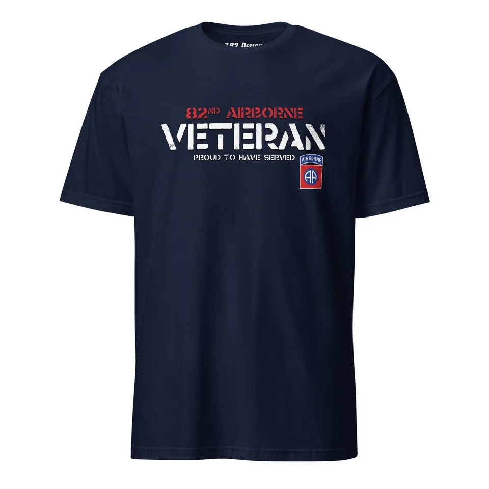 7.62 Design 82nd Airborne maglietta uomo blu cotone
