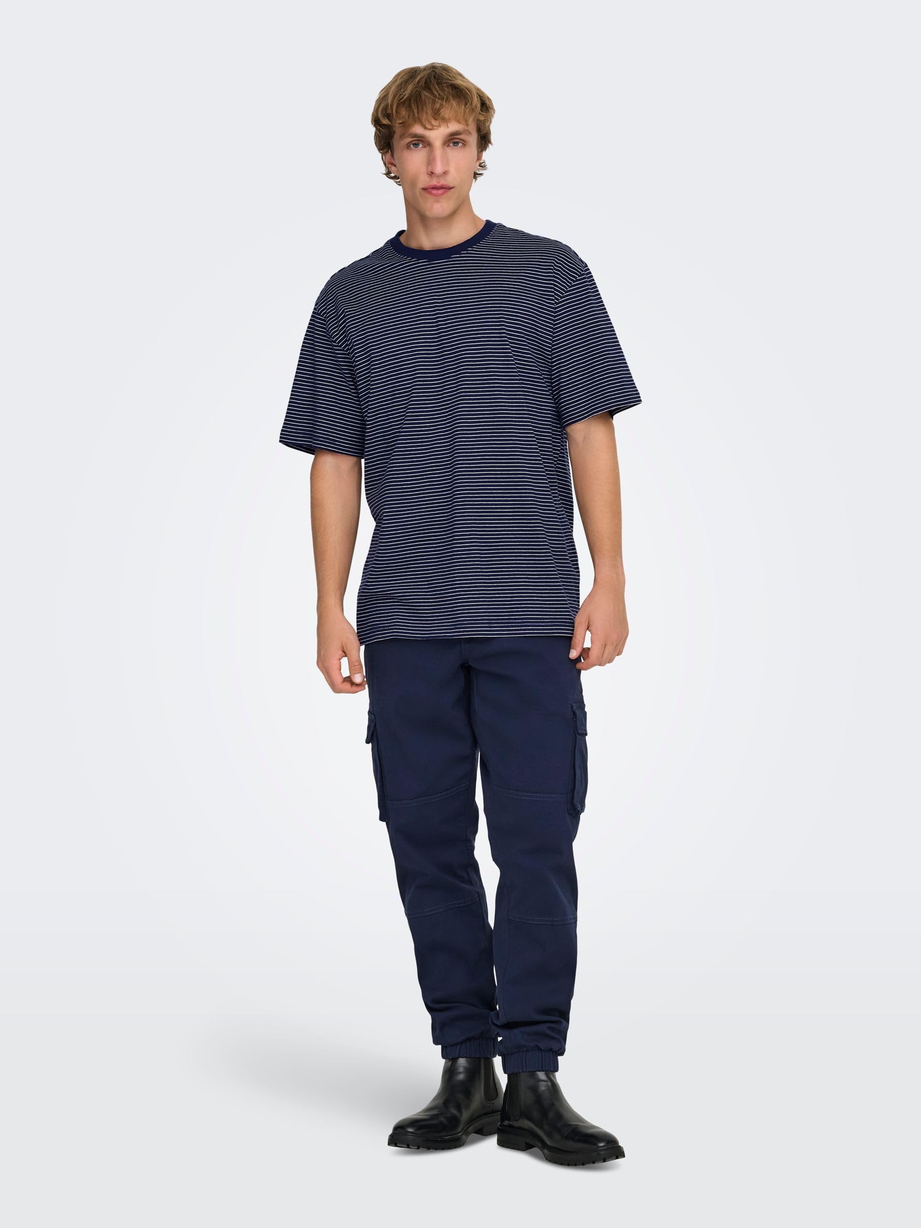 Only & Sons Onsfred Life t-shirt uomo righe taglia XL