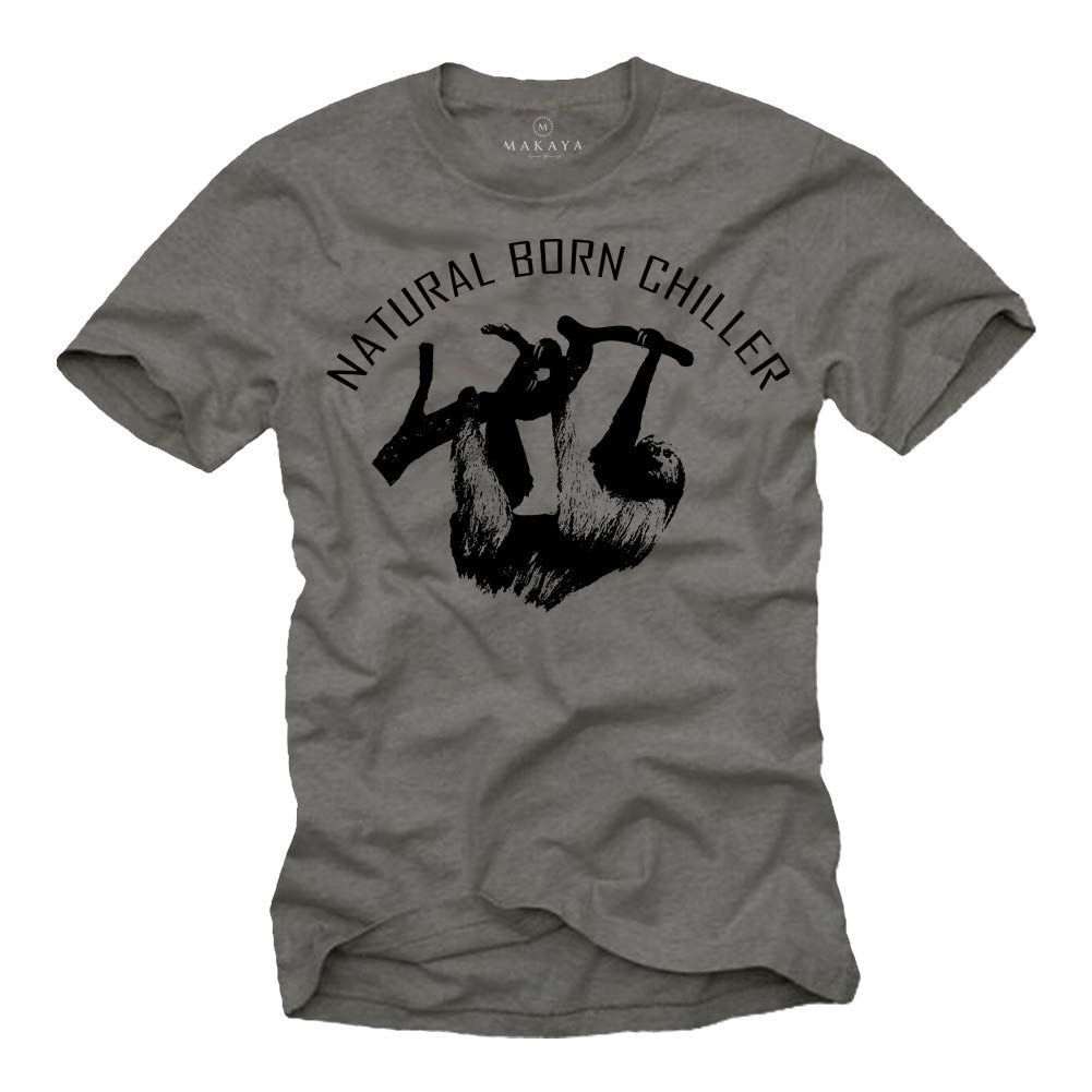 MAKAYA Natural Born Chiller T-Shirt Uomo Cotone
