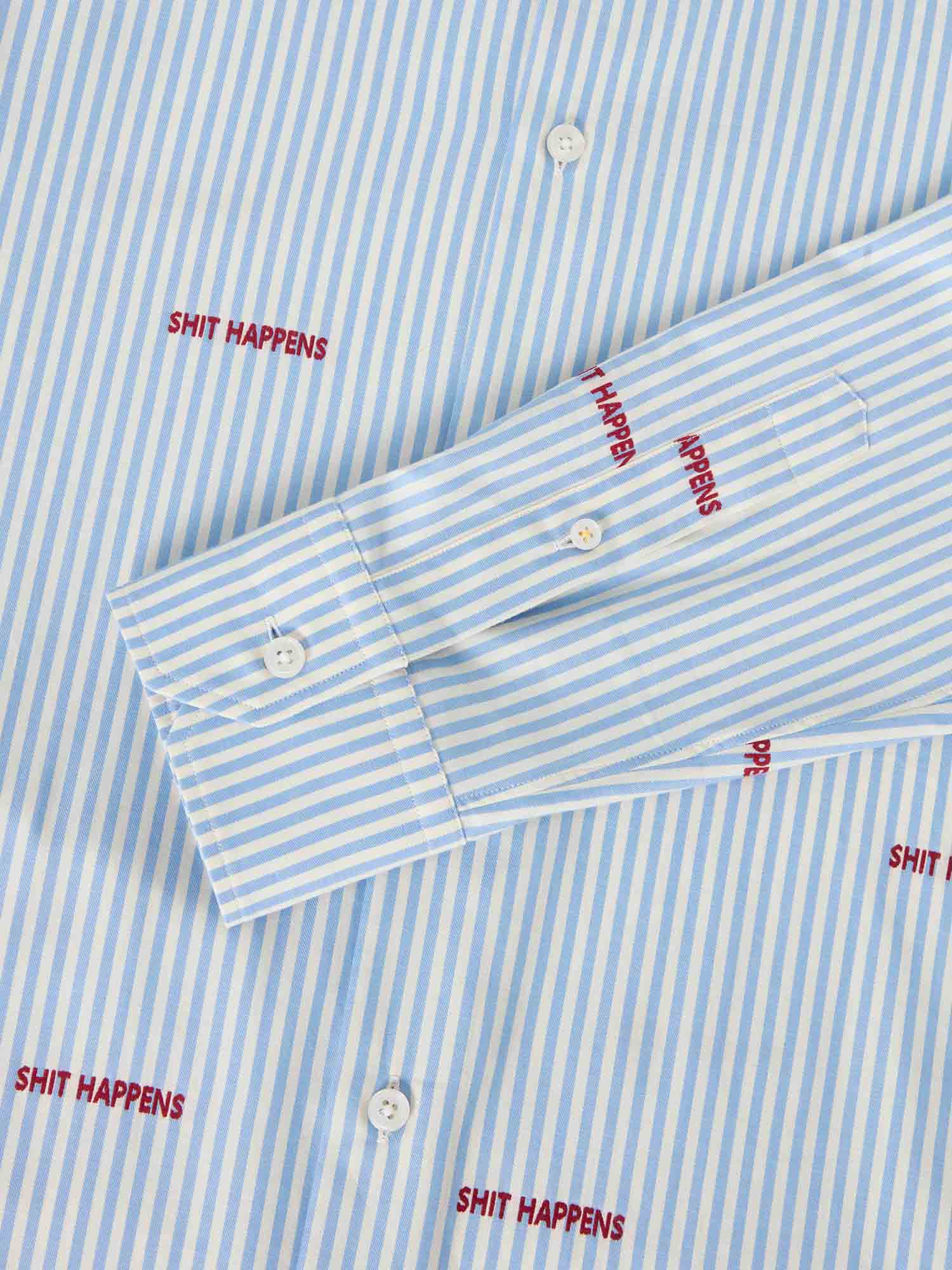 Robert Talbott Reynolds camicia twill bengal azzurro chiaro
