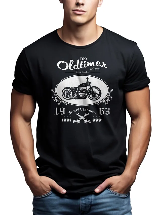 Makaya Custom Bobber Bonneville T-Shirt Uomo XL Nera