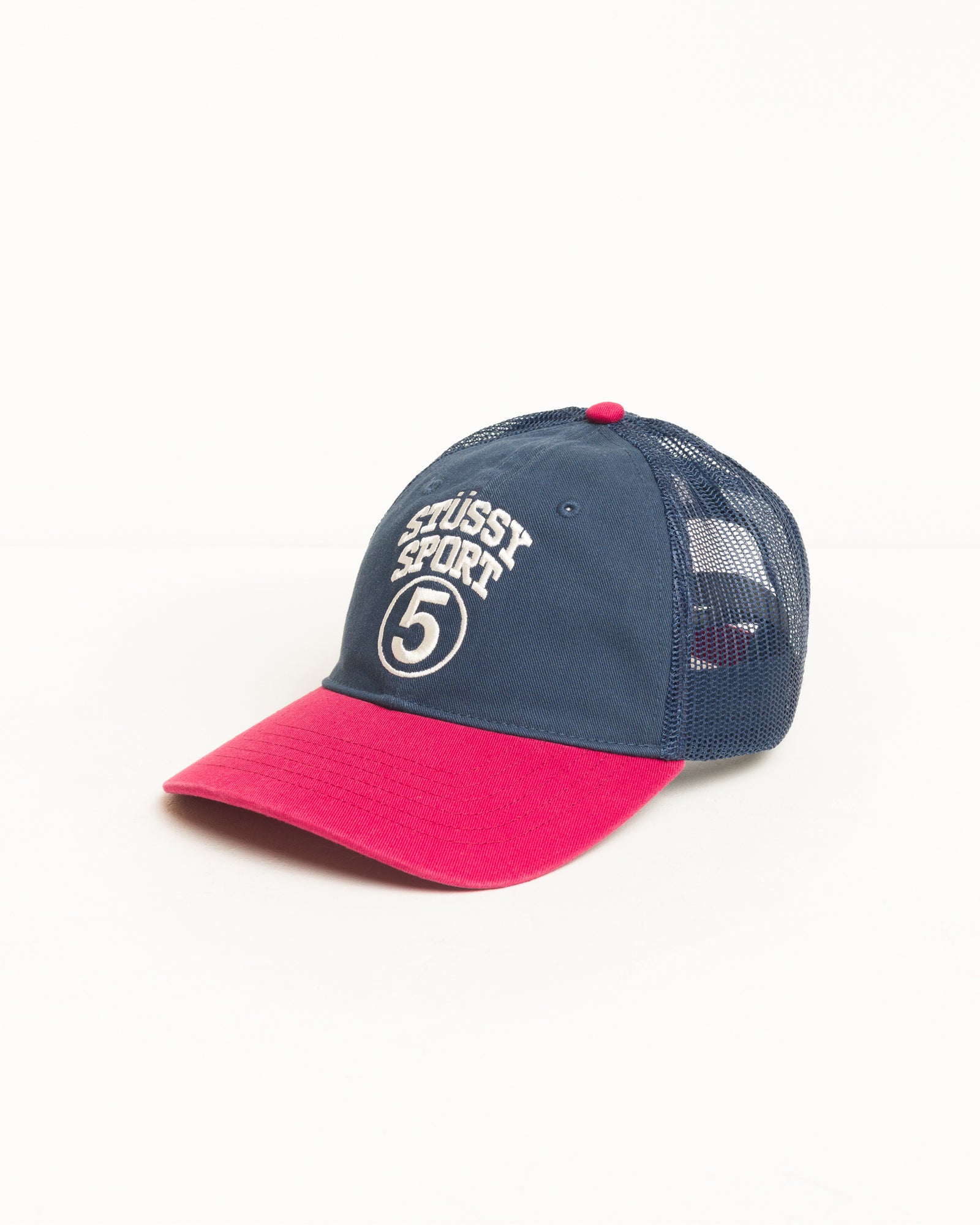 Stussy Sport 5 Trucker Berretto Navy cotone rete