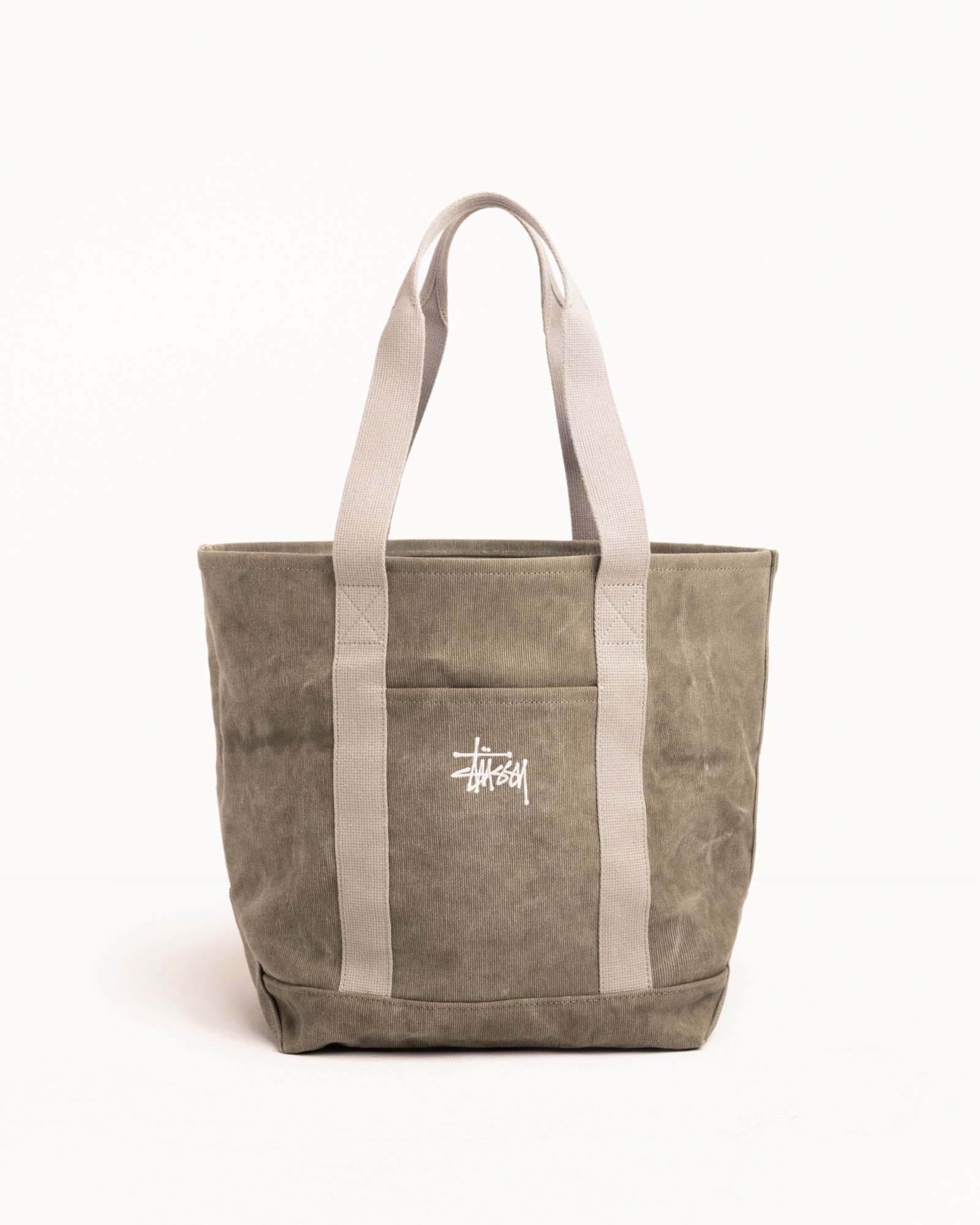 Stussy Accessories Waxed Canvas Market Tote borsa Stone 46 cm