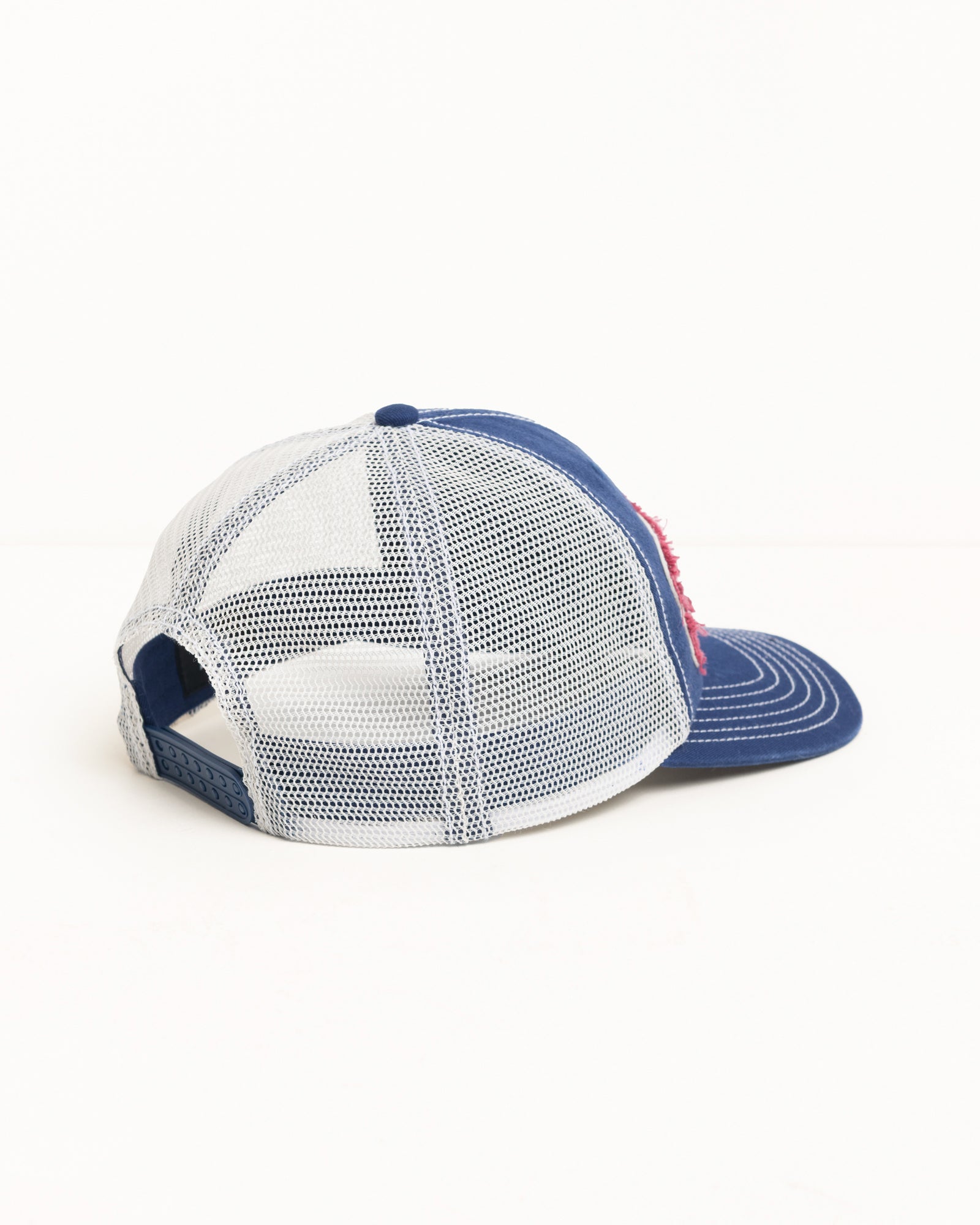Stussy Burly Threads Trucker cappello blu cotone