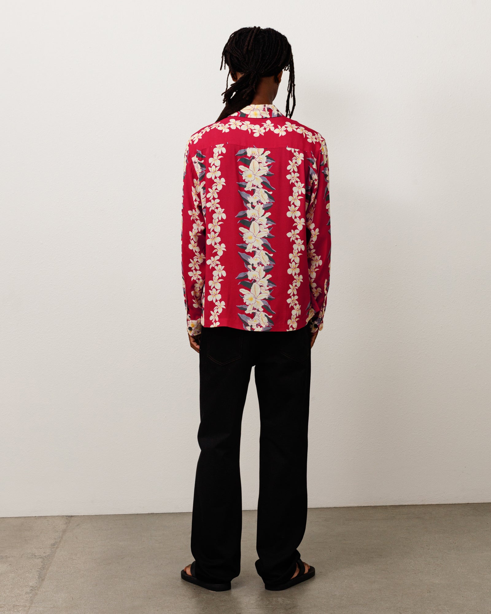Stussy Hawaiian Floral Shirt Camicia Red 100% Viscosa