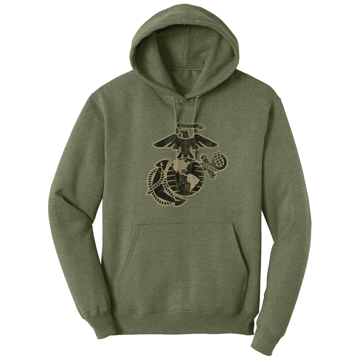 7.62 Design USMC EGA felpa cappuccio cotone grigia