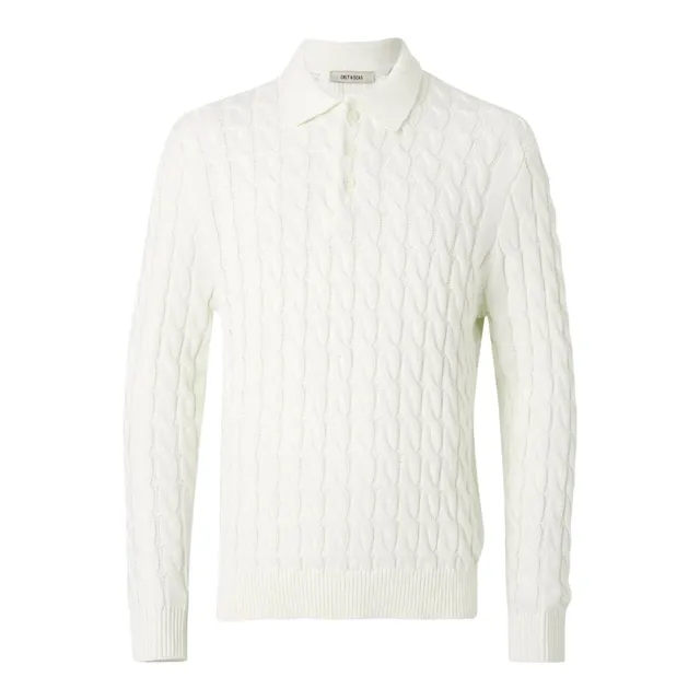 ONLY & SONS Onskicker RLX LS Polo Maglia Bianco Antico L