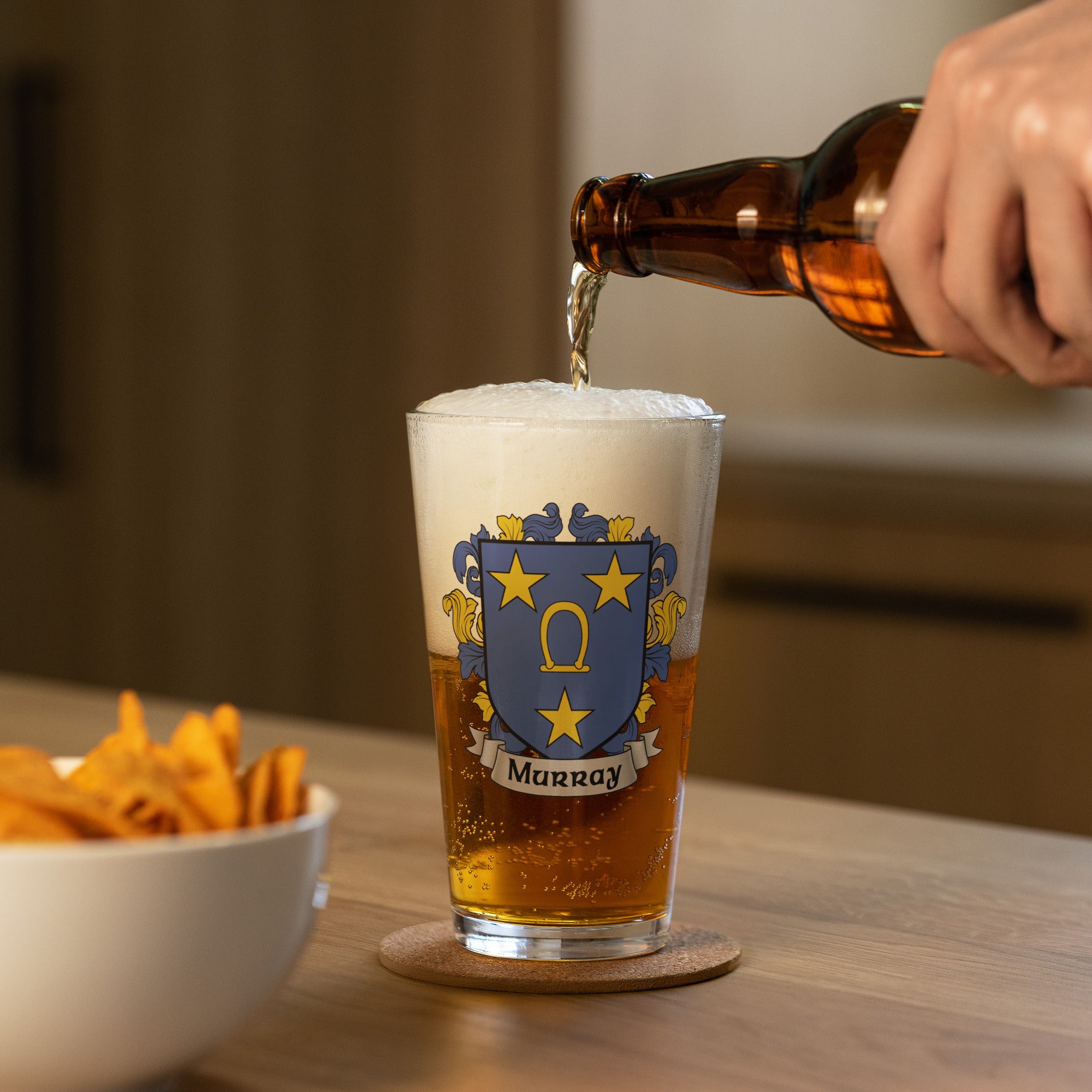 7.62 Design Murray Irish Crest bicchiere pinta vetro 473 ml