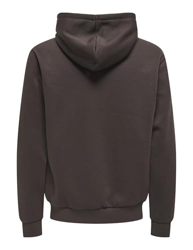 Only & Sons Onsceres felpa cappuccio uomo S marrone cotone