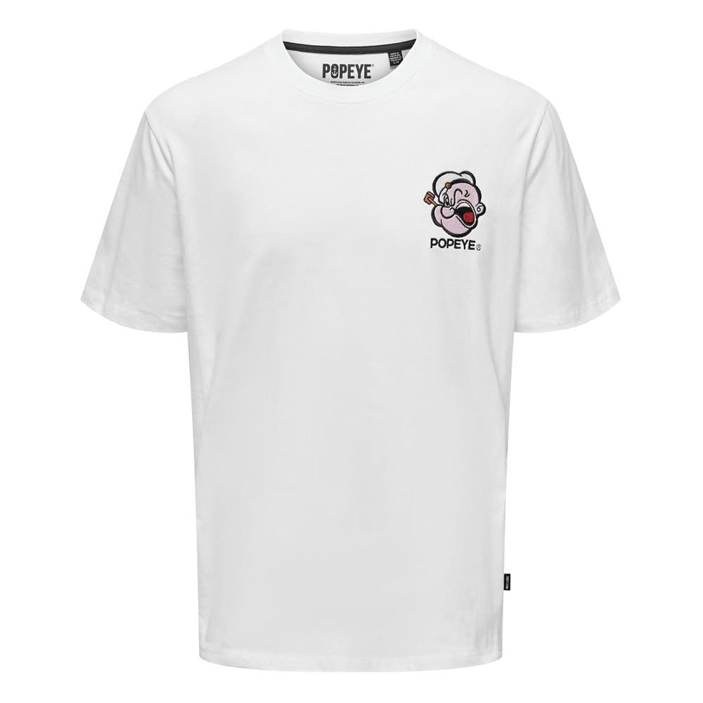 ONLY & SONS Popeye Life t-shirt M girocollo cotone bio