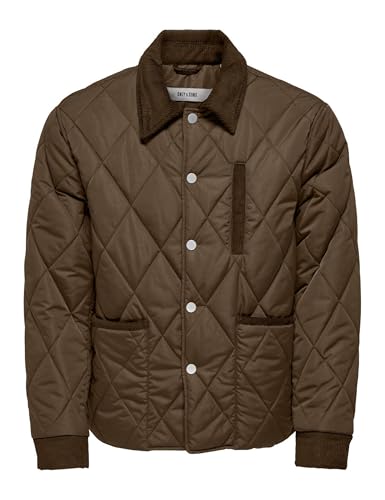 Only & Sons Onsjohnny Giacca Trapuntata Uomo Teak Taglia L