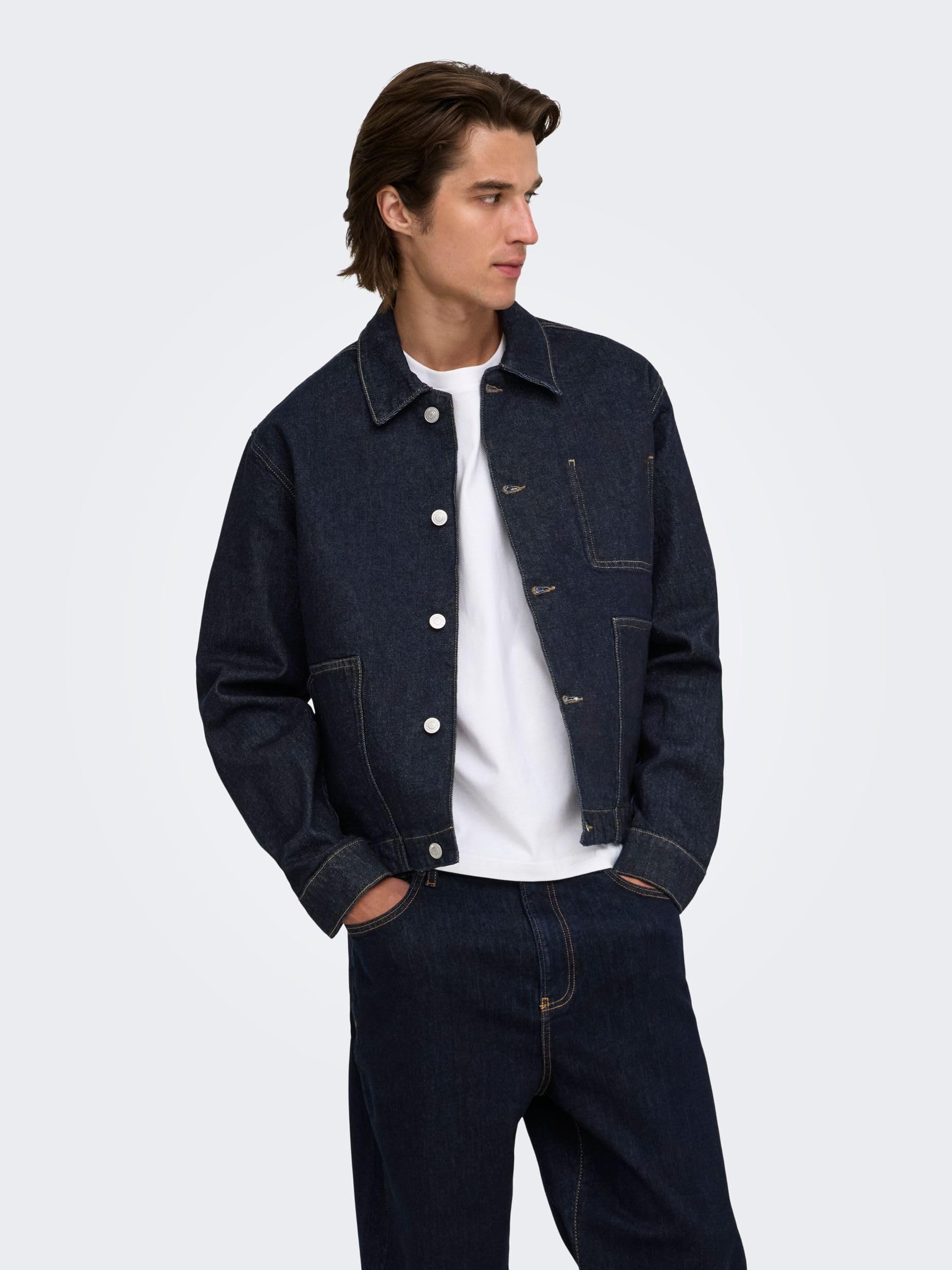 Only & Sons Onsartisan Giacca Jeans Uomo M Denim