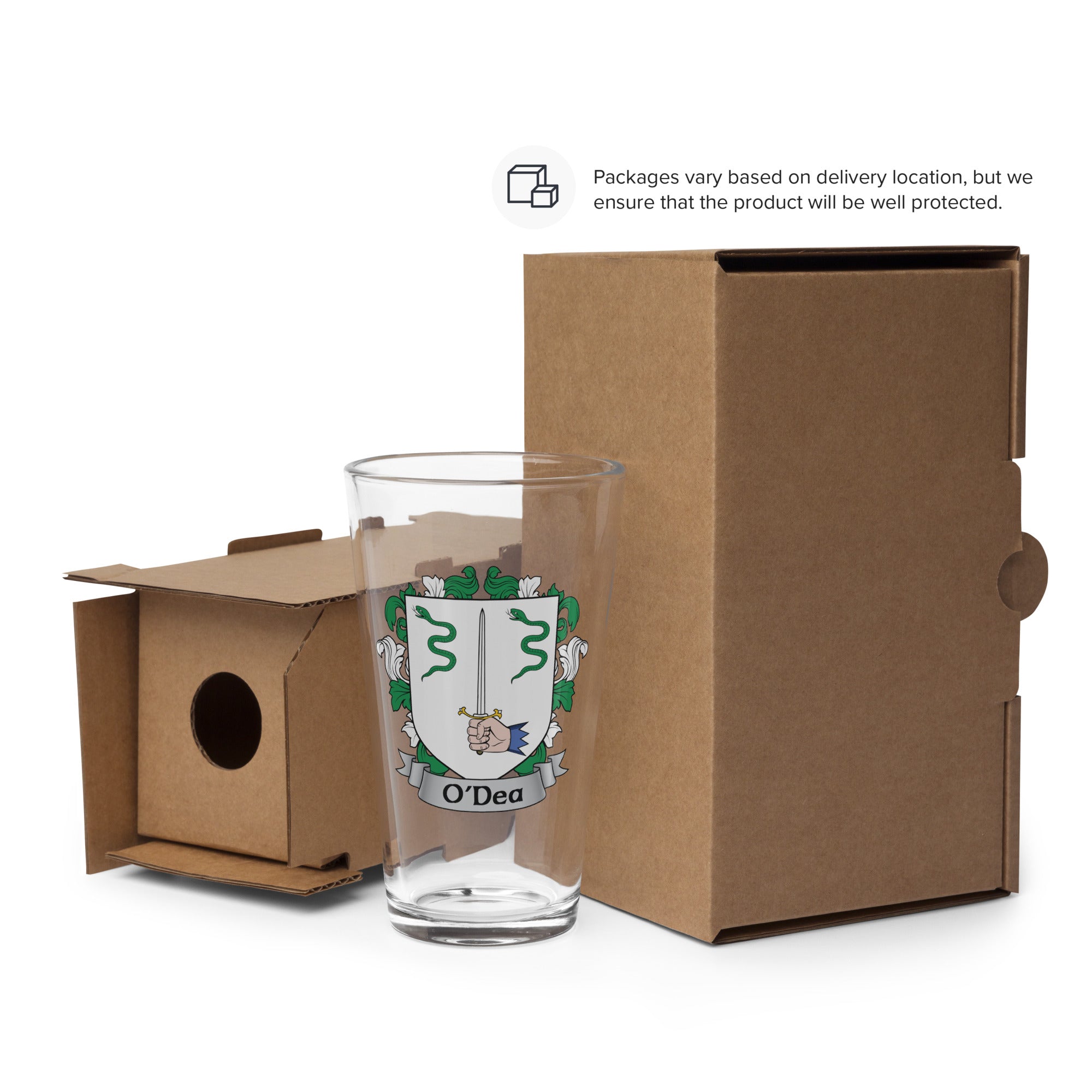 7.62 Design O'Dea Bicchiere Birra Pint 473 ml Stemma Irlandese