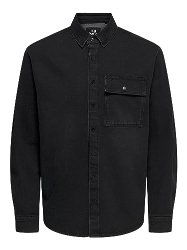 ONLY & SONS Denim Overshirt Camicia Jeans Uomo