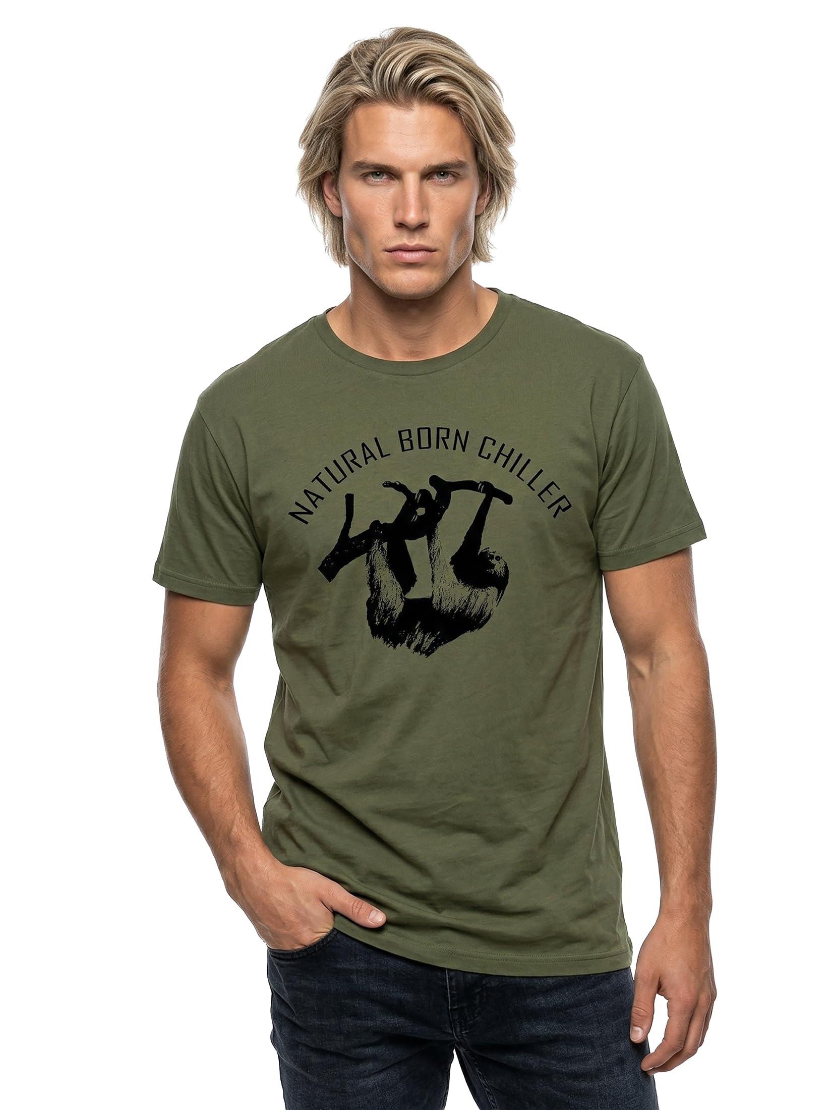 MAKAYA Natural Born Chiller T-Shirt Uomo Cotone