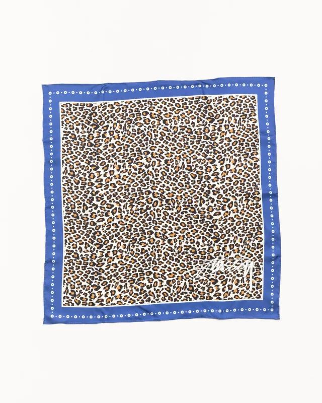 Stussy Silk Bandana foulard seta leopard 66 cm
