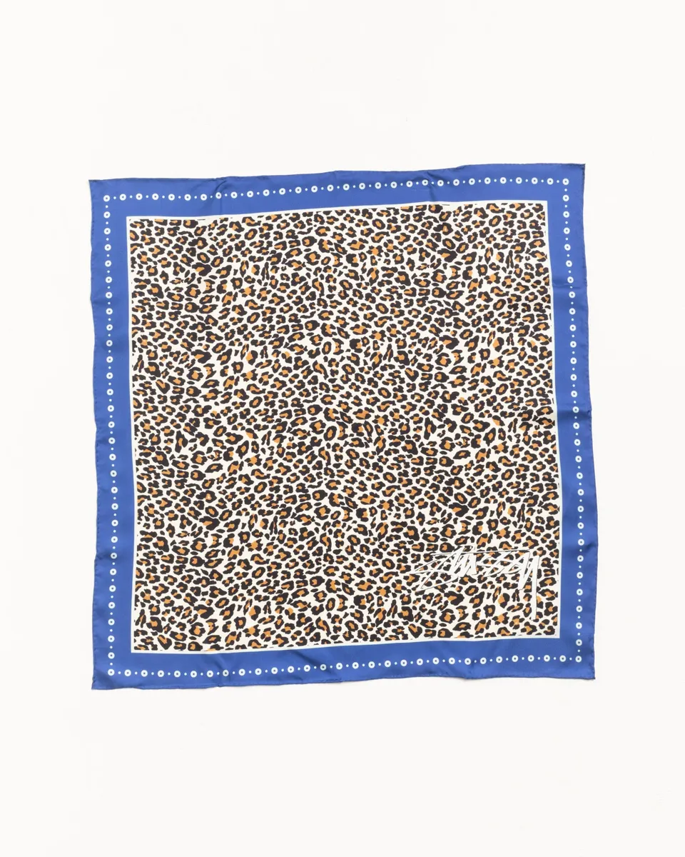 Stussy Silk Bandana foulard seta leopard 66 cm