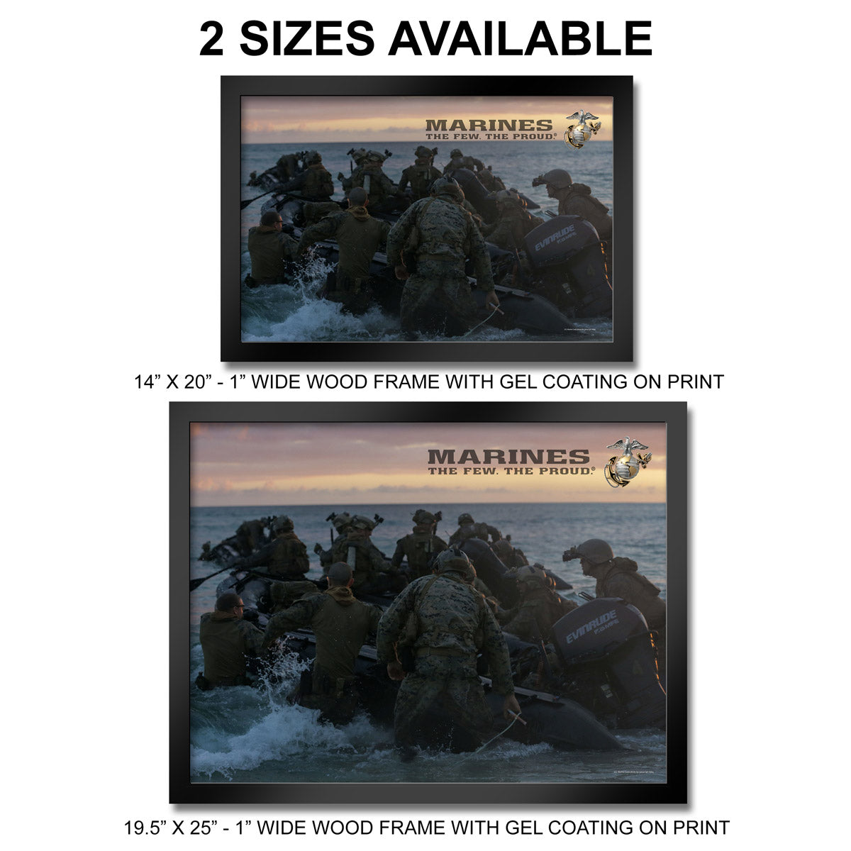 7.62 Design Marine Corps Boat Launch Stampa incorniciata 2 misure