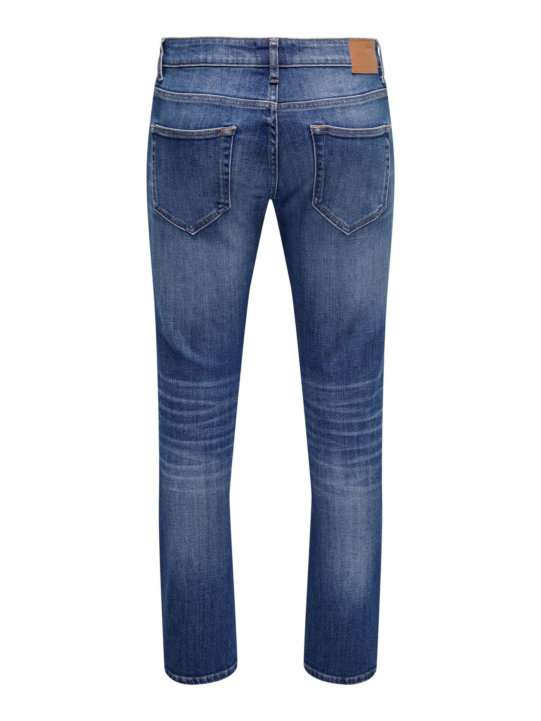 Only & Sons Jeans Slim Fit Uomo Blu Denim Zip