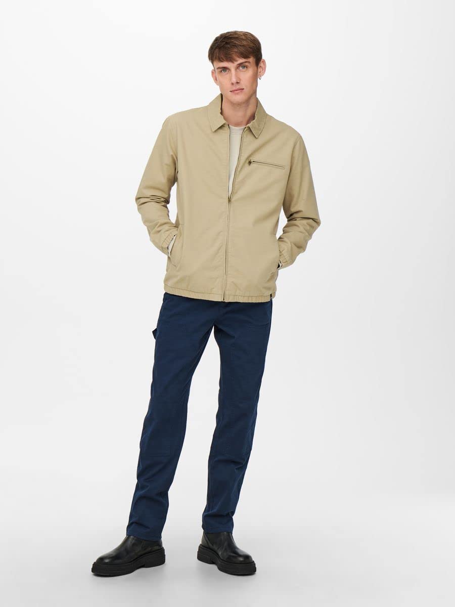 ONLY & SONS Onsharry Giacca Harrington Uomo Leggera