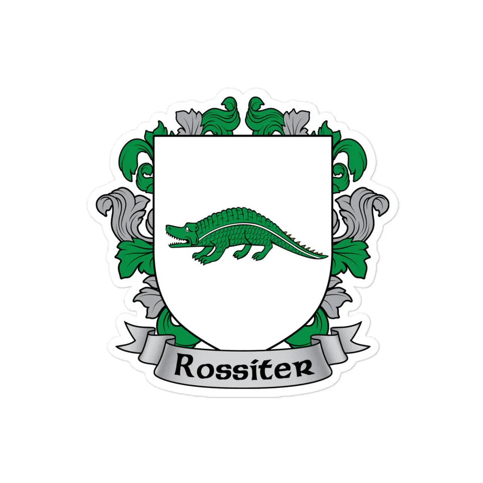 7.62 Design Rossiter Coat of Arms sticker vinile 4x4" irlandese