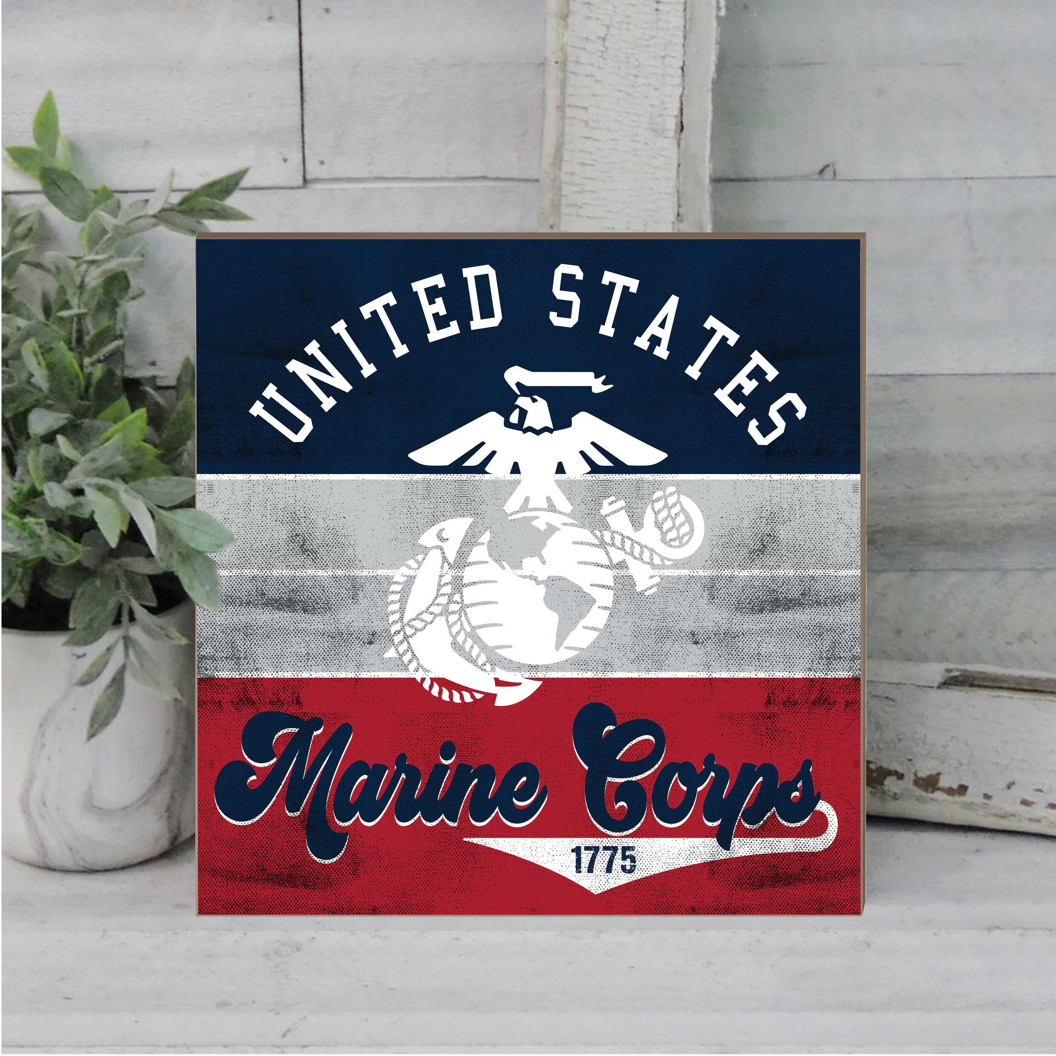 7.62 Design USMC Retro Color insegna legno 10x10 MDF USA