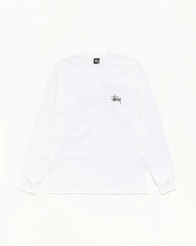Stussy Basic LS Tee maglietta maniche lunghe white cotone