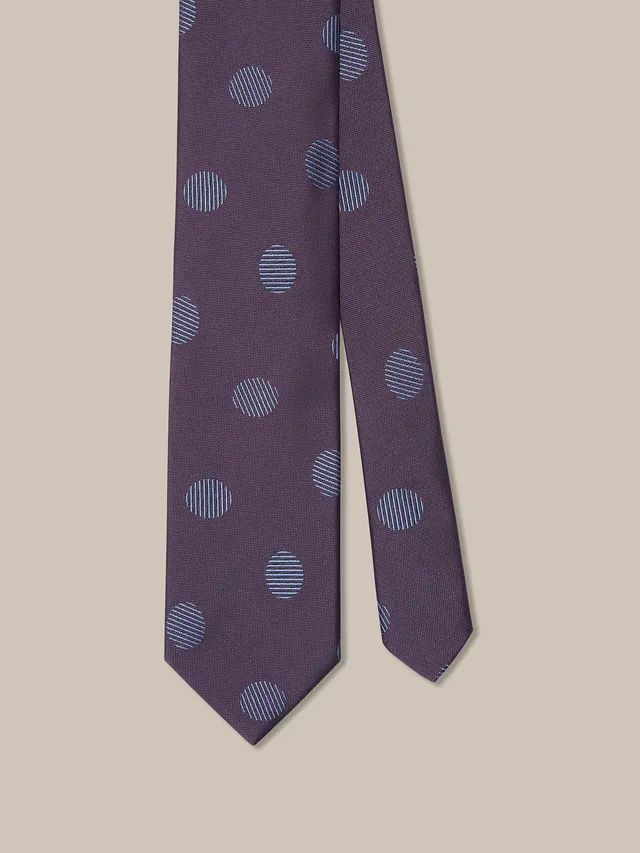 Robert Talbott Robert Oval Geo Cravatta seta Purple REG jacquard