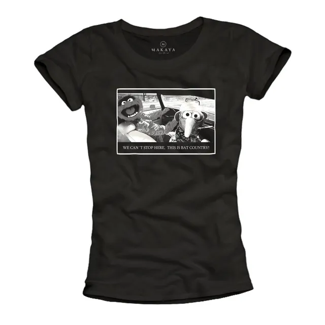 Makaya Fear And Loathing T-Shirt Donna L Nera Cotone