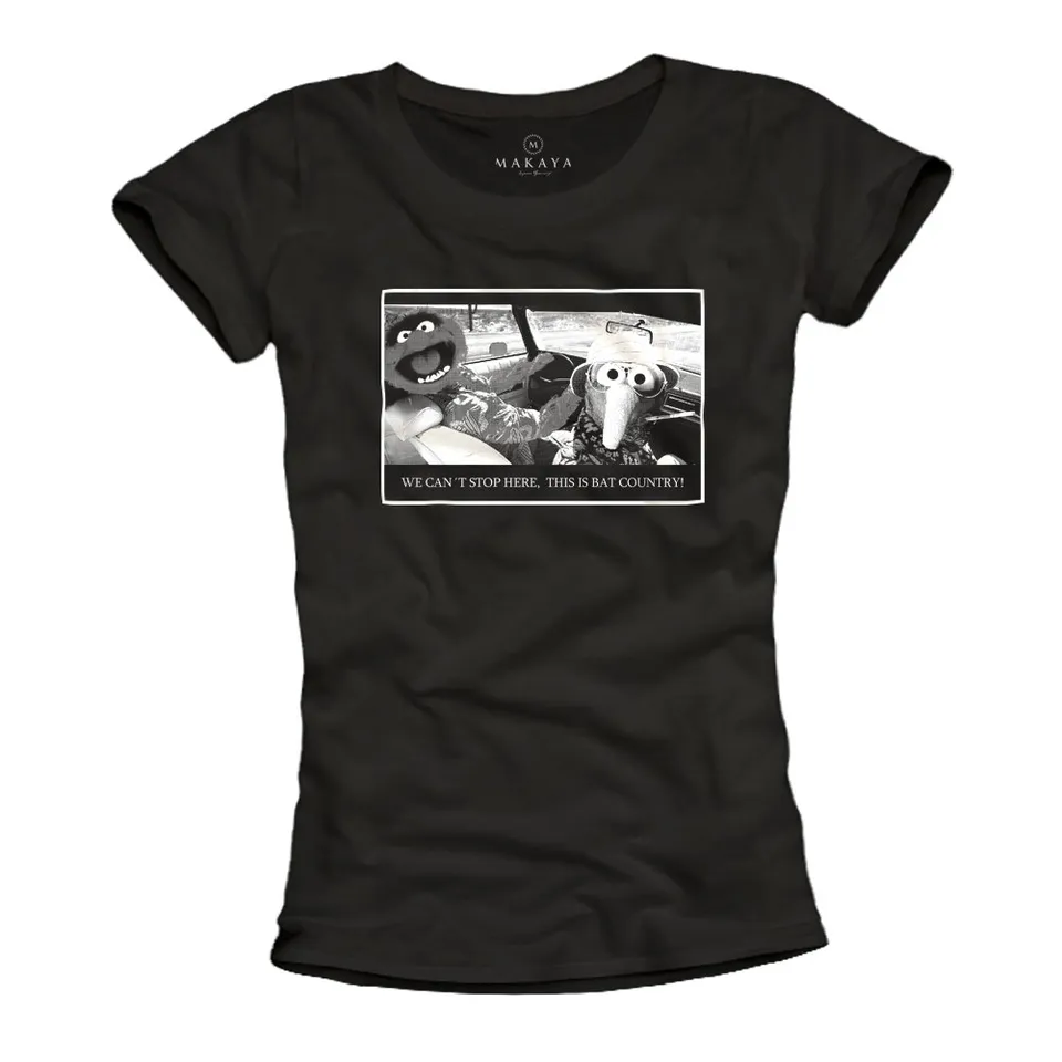 Makaya Fear And Loathing T-Shirt Donna L Nera Cotone