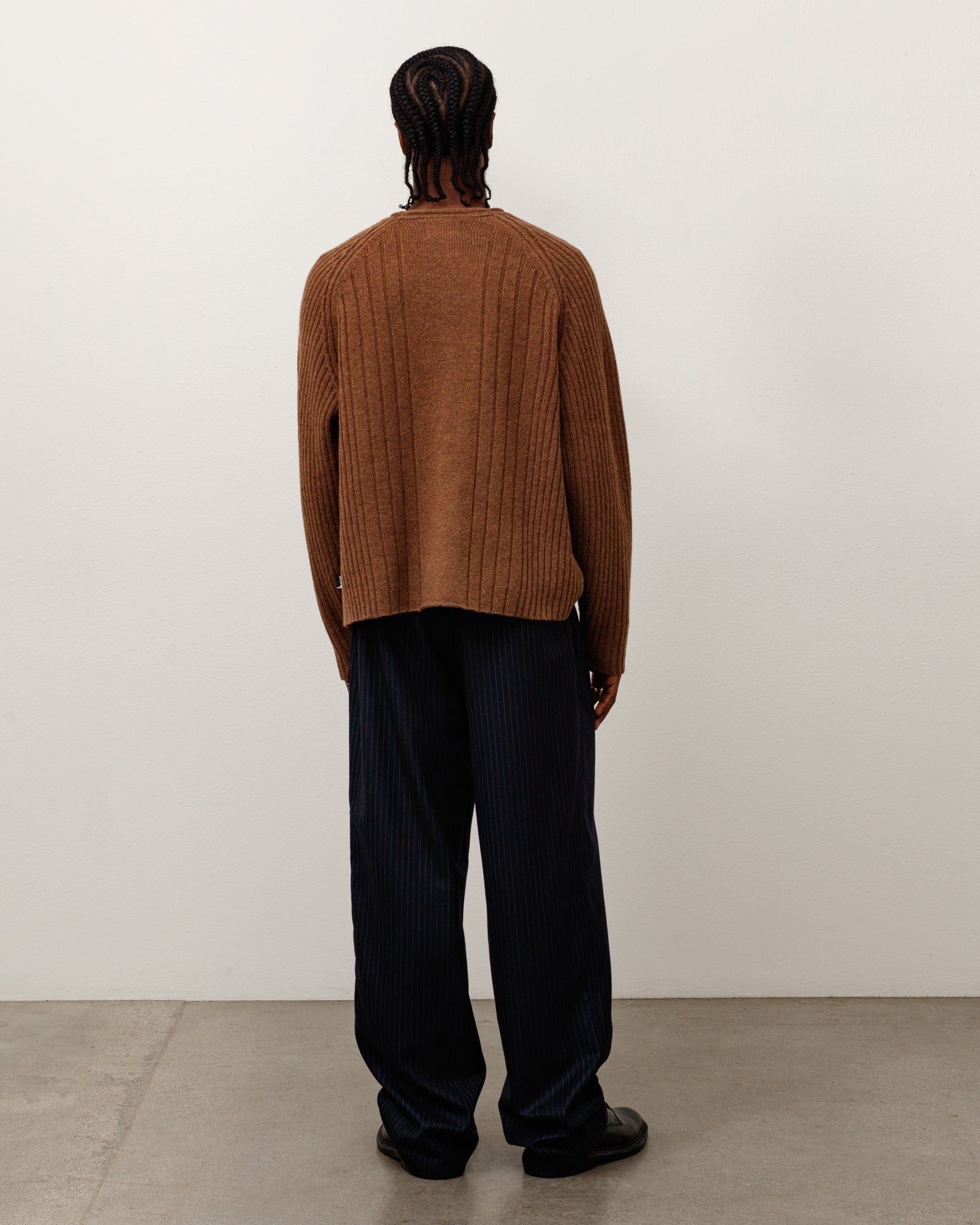 Stussy Pants Striped Wool Beach Pant pantalone Navy Pinstripe lana