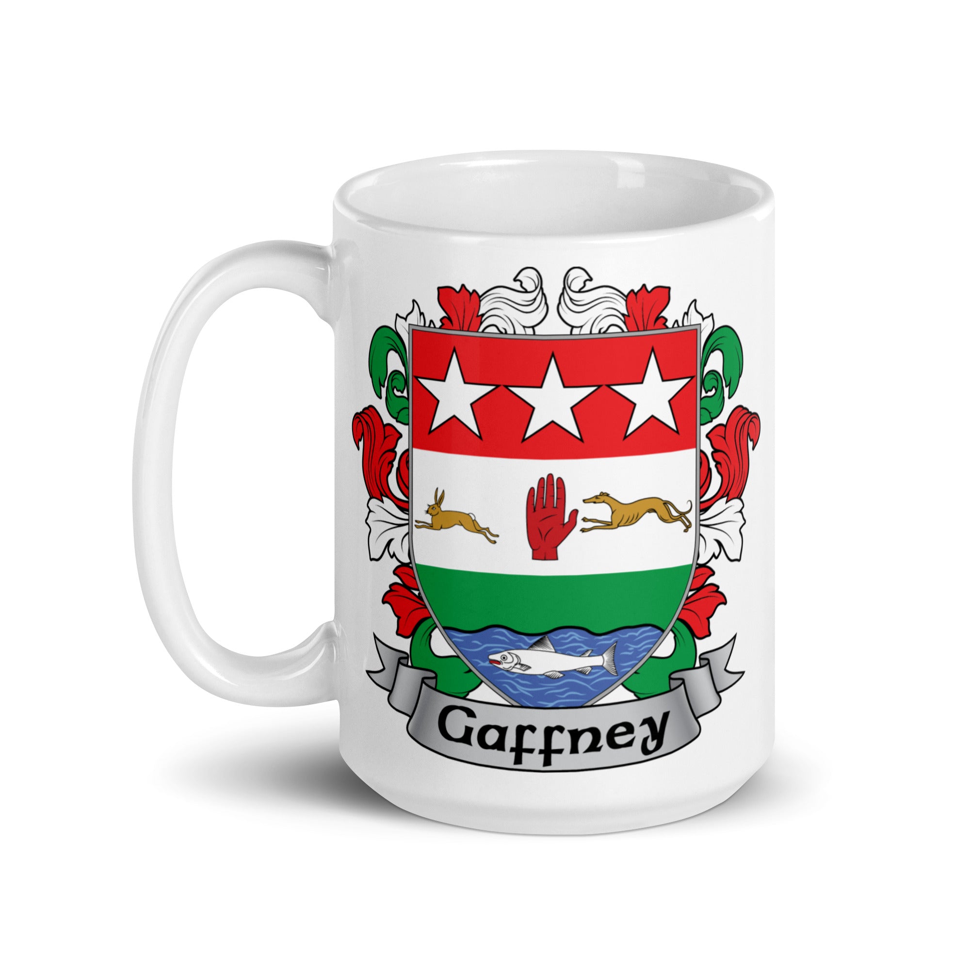 7.62 Design Gaffney Irish Family Coat Of Arms tazza ceramica 15oz stemma