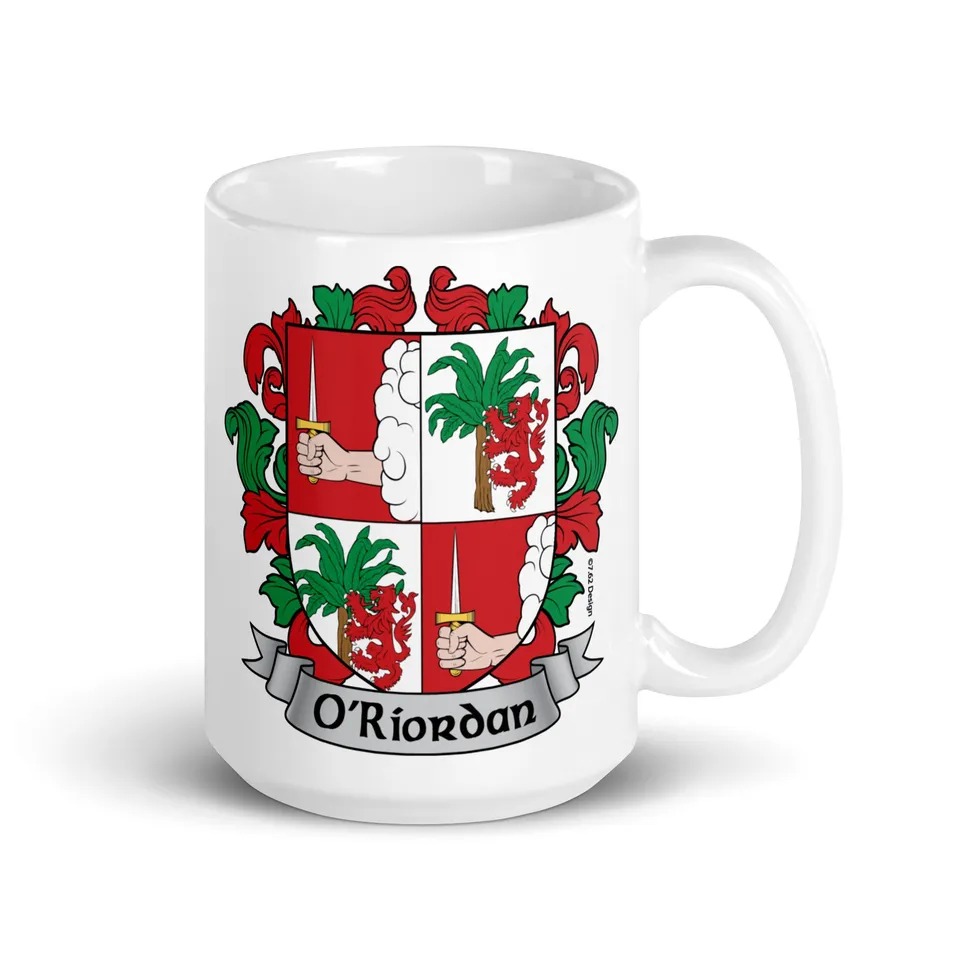 7.62 Drinkware O'Riordan tazza ceramica 15oz stemma irlandese