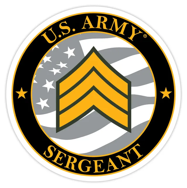 7.62 Design Automotive Products US Army E-5 Sergeant decal auto 3,5" vinile