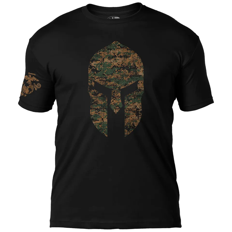 7.62 Design USMC Marpat Spartan t-shirt uomo nera cotone