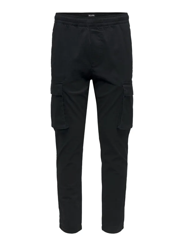 ONLY & SONS Onscam pantaloni cargo tapered L kaki cotone
