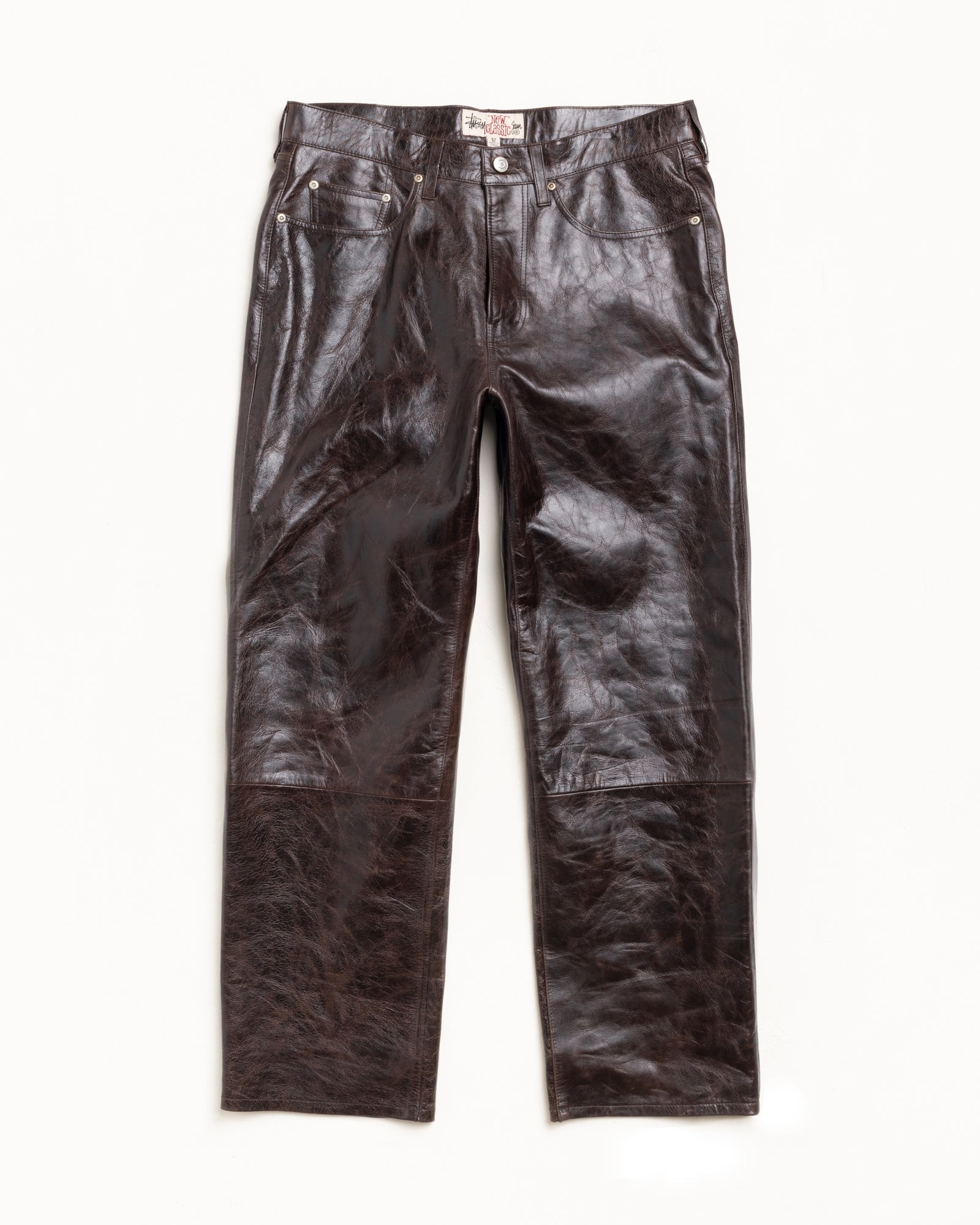 Stussy New Classic Pantalone Pelle Marrone