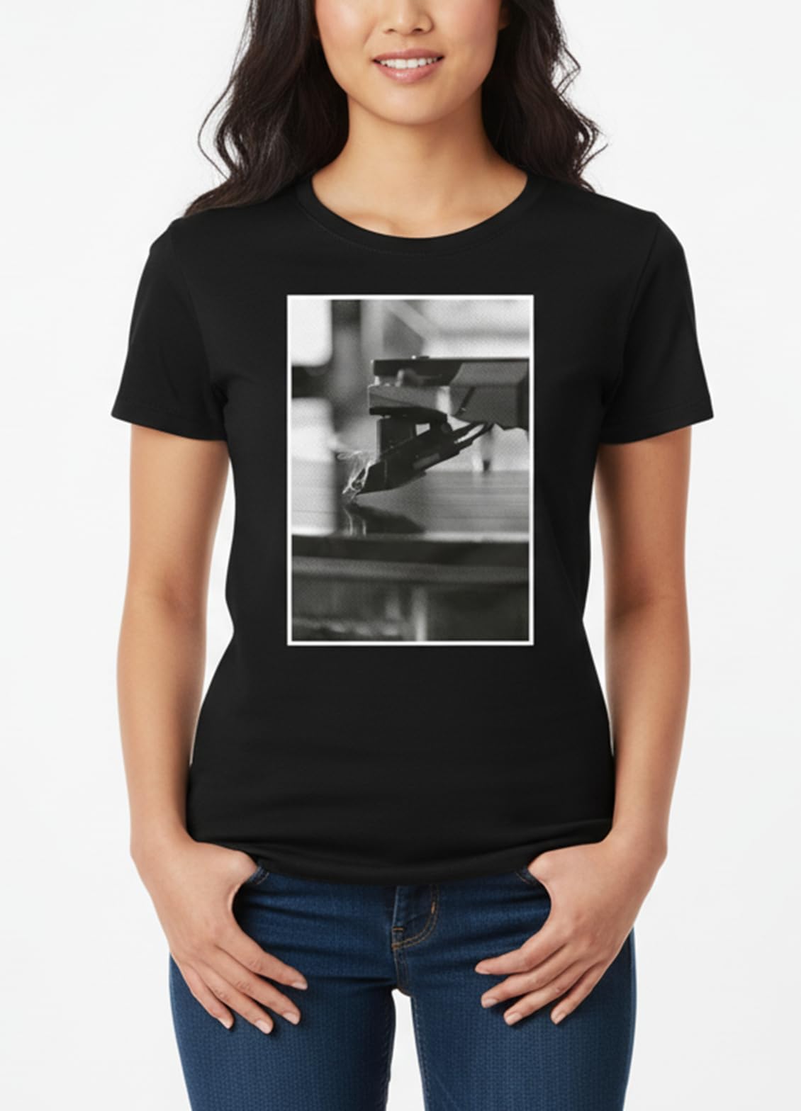 MAKAYA T-Shirt Donna Maglietta Cotone DJ Giradischi Taglia L