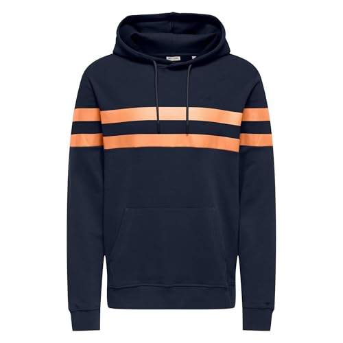 Only & Sons Thor Reg felpa cappuccio uomo blu cotone