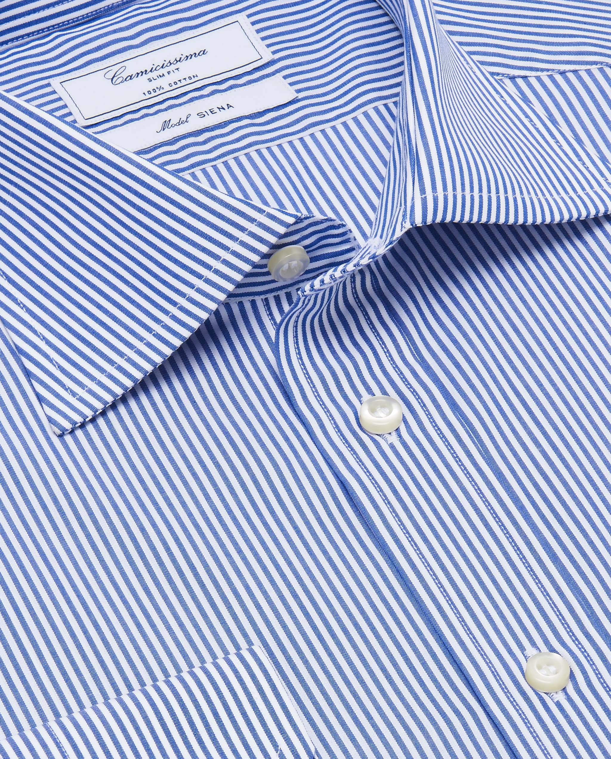 Camicissima Fancy Camicia Uomo Blu Righe Slim ML
