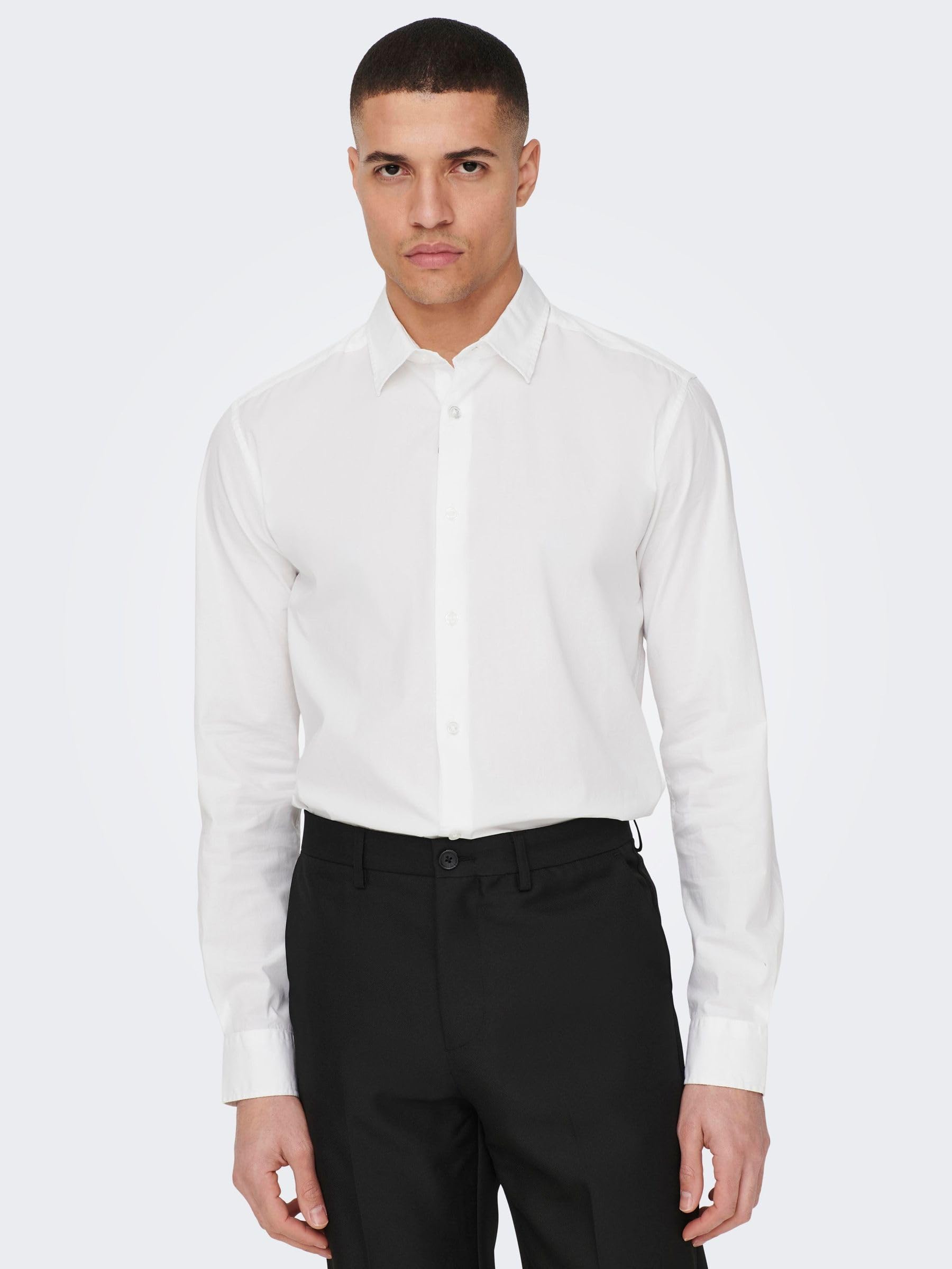 ONLY & SONS Camicia Uomo Onsandy Slim Popeline XXL