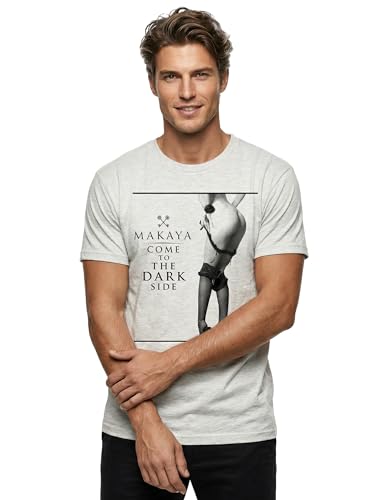 Makaya T-Shirt Uomo Sexy Pin Up Maglietta Bianco 100% Cotone L