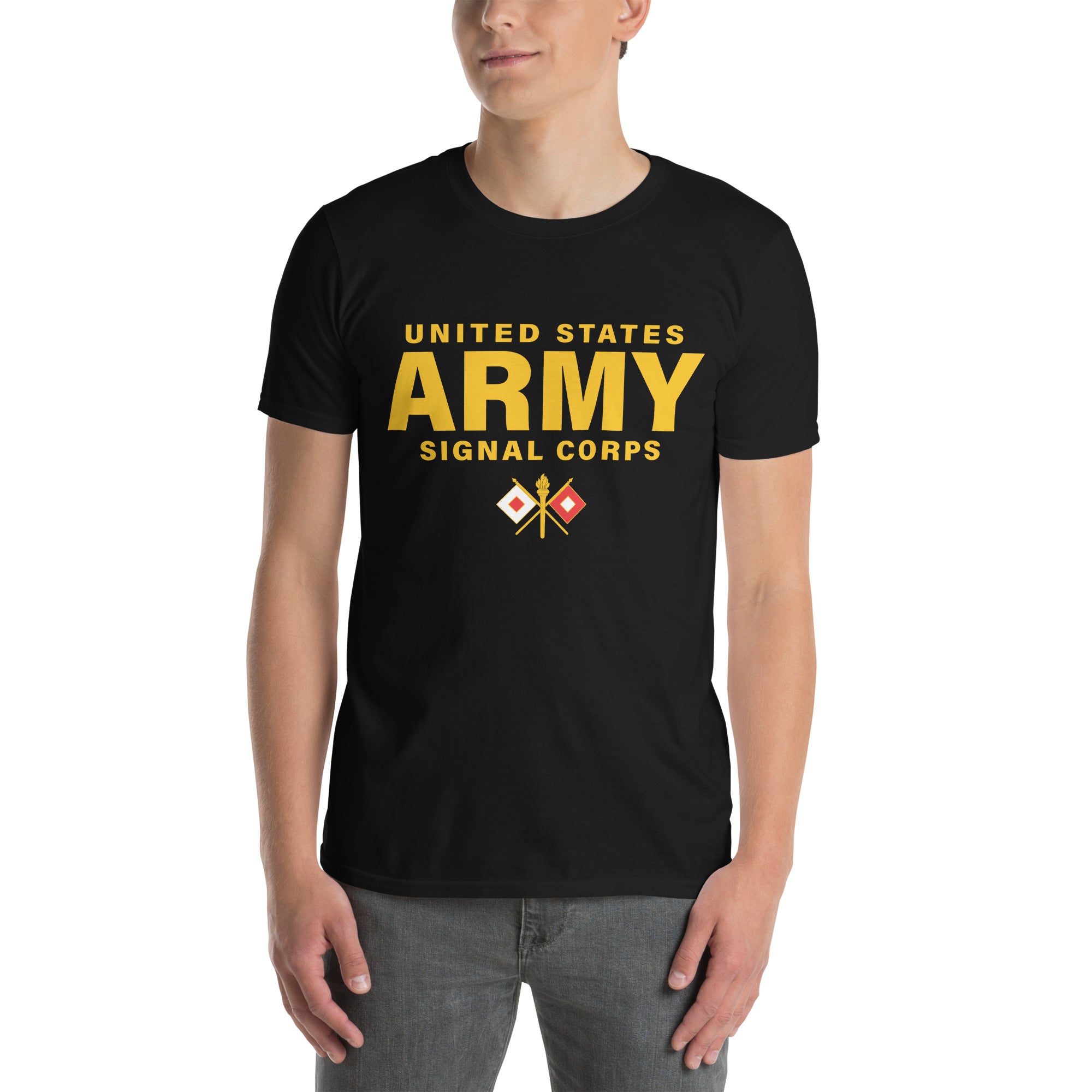 7.62 Design US Army Signal Corps T-Shirt maglietta uomo nera cotone