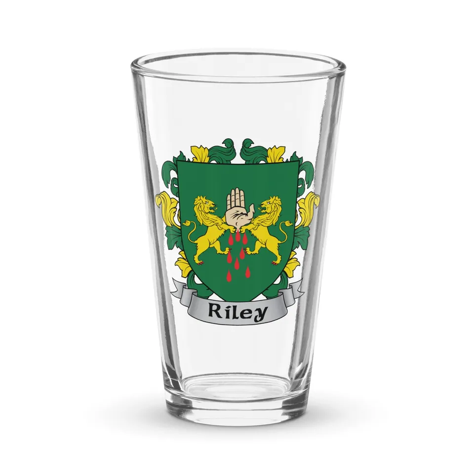 7.62 Design Riley Irish Family Crest Bicchiere Pinta 473 ml Vetro