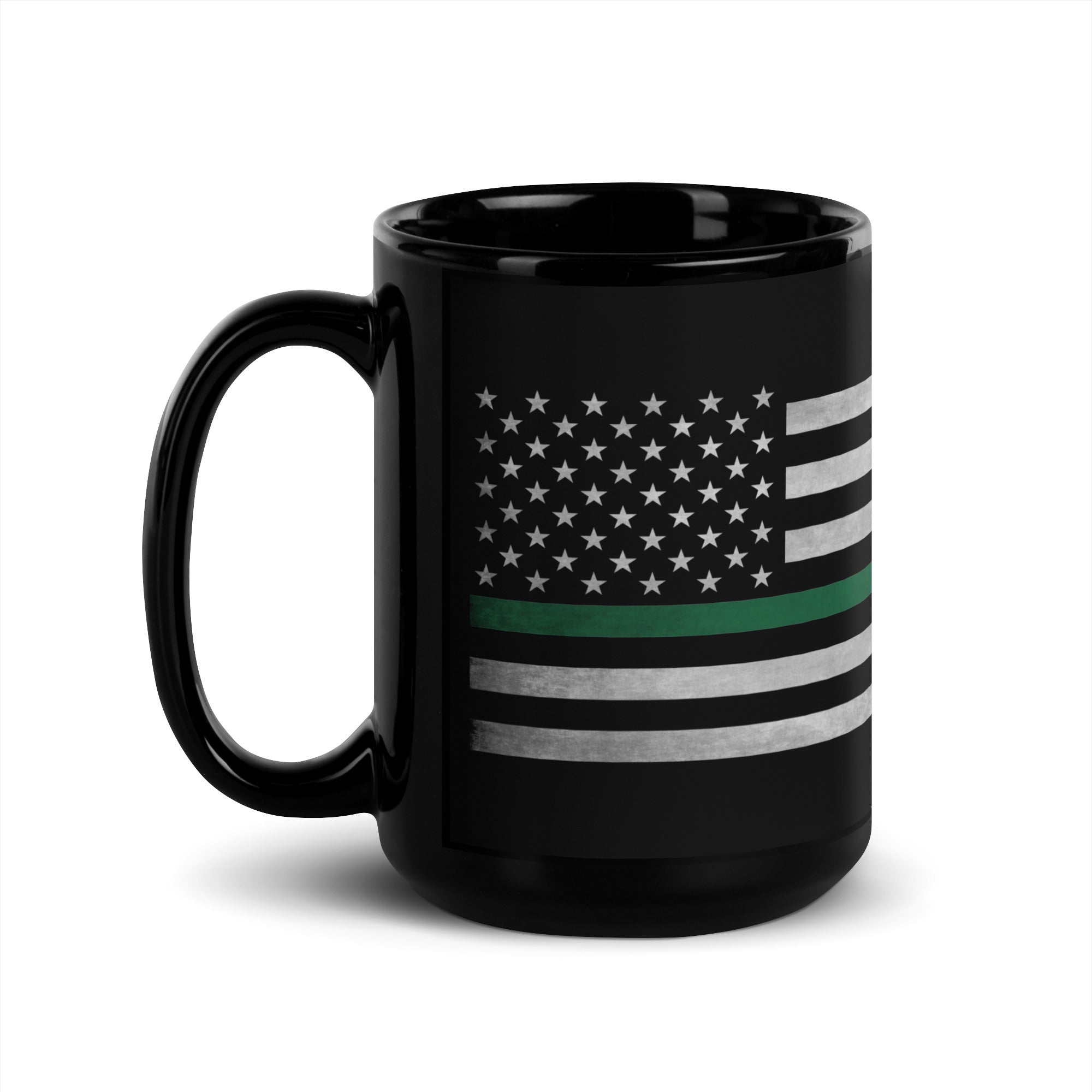 7.62 Design Green Line Flag Tazza Ceramica Nera 15oz Militare