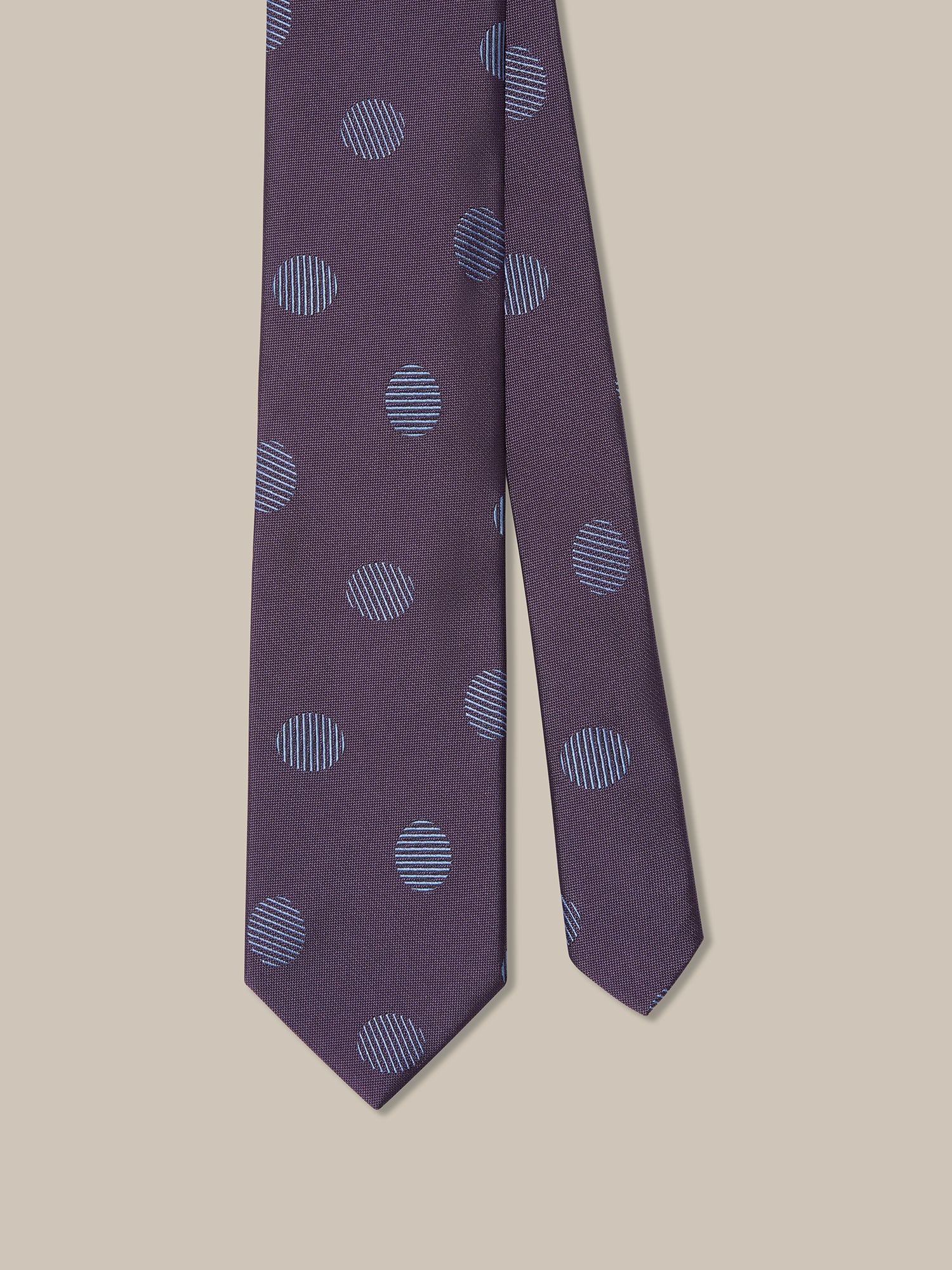 Robert Talbott Robert Oval Geo Cravatta seta Purple REG jacquard