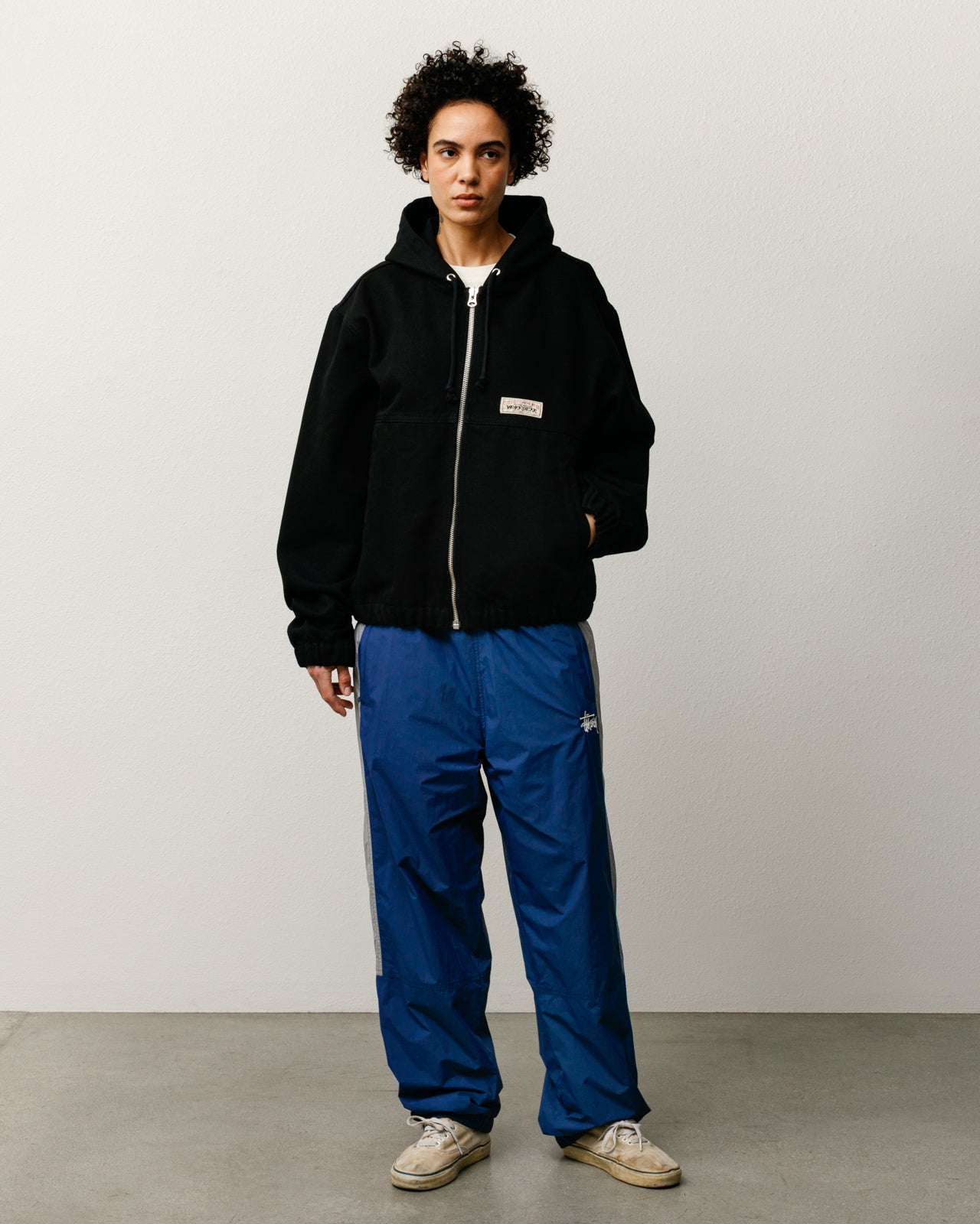 Stussy Work Jacket Unlined Canvas Giacca Black Cotone